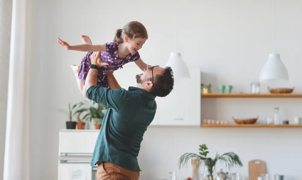 Co-Parenting Father with Daughter