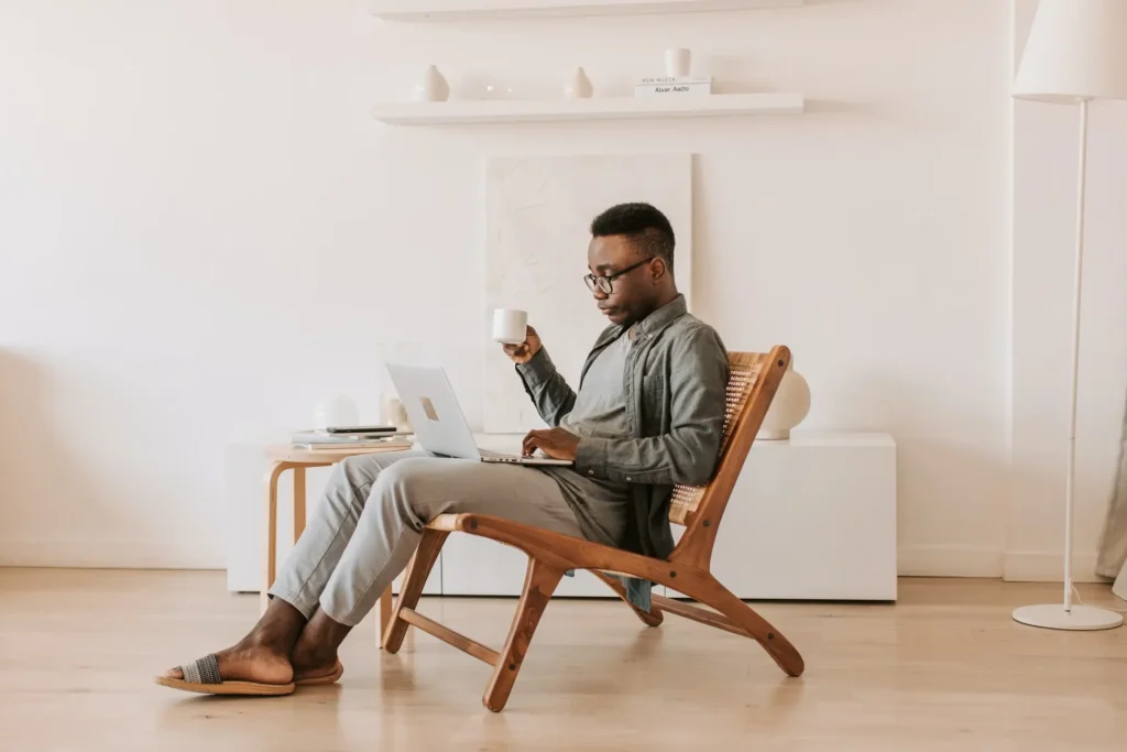 Man working on laptop - Markey Law - After the Divorce: Tidying Your Post-Settlement To-Do List